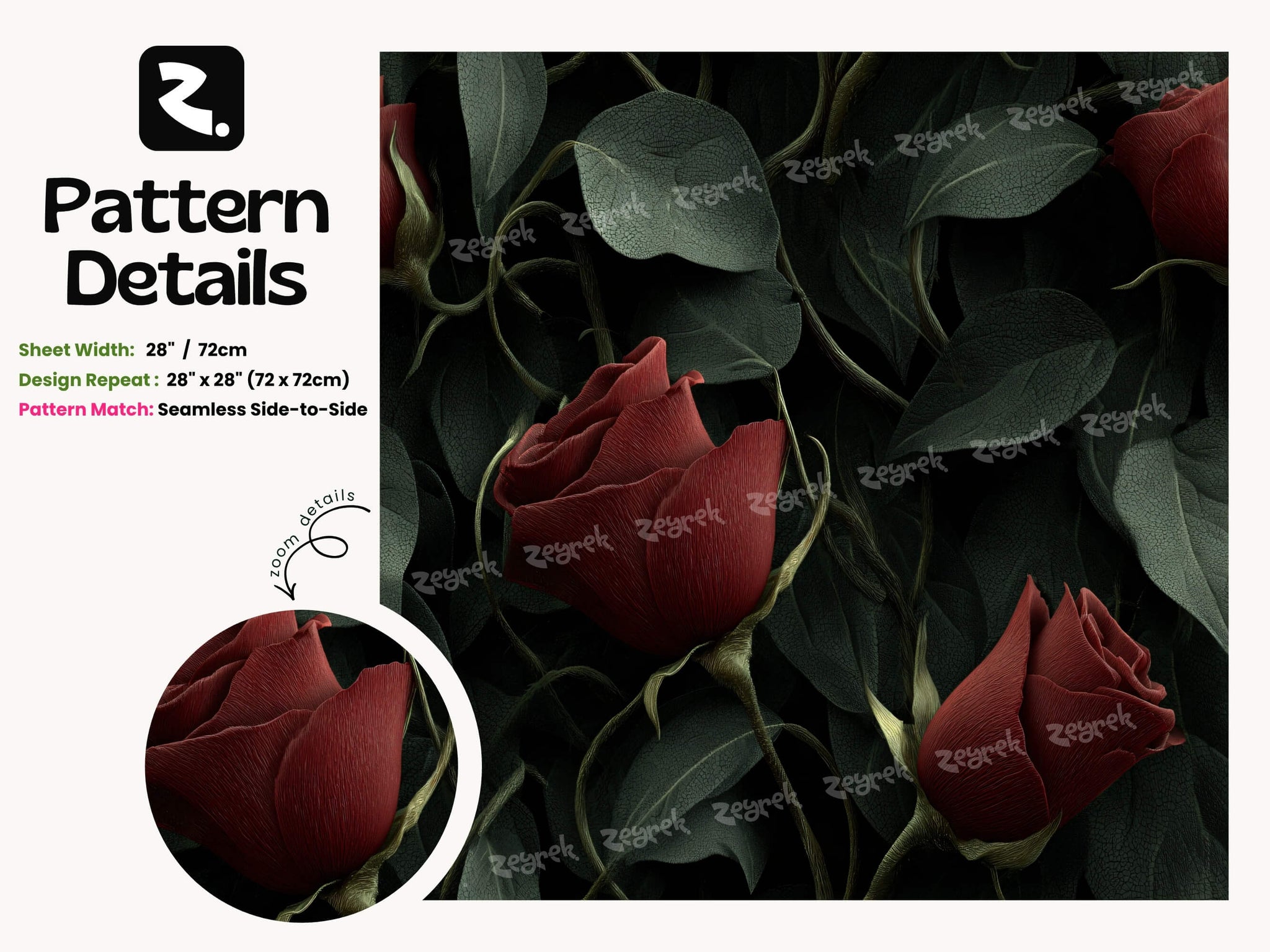 Moody Red Rose Peel and Stick Wallpaper: Dark Floral Bedroom Wall Mural