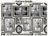 Custom Funny Dog Portrait Peel Stick Wallpaper for Quirky Guest Bathroom Mural