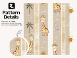 Nursery Safari Wallpaper: Giraffe, Elephant, Palm Tree, Sun – Peel & Stick or Traditional