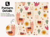 Boho Llama and Cactus Peel and Stick Wallpaper for Kids Playroom or Nursery