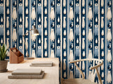 Navy Blue Arctic Animal Peel and Stick Wallpaper for Winter Theme Kids Playroom Mural