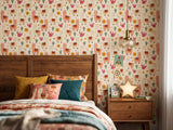 Boho Llama and Cactus Peel and Stick Wallpaper for Kids Playroom or Nursery