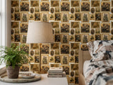 Whimsical Animals Reading Books Wallpaper: Cats, Dogs, Koalas, Owls (Peel & Stick/Traditional)