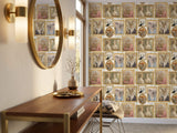 Funny Grooming Animals Peel and Stick Wallpaper Quirky Guest Bathroom Wall Mural
