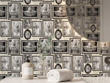 Custom Funny Dog Portrait Peel Stick Wallpaper for Quirky Guest Bathroom Mural